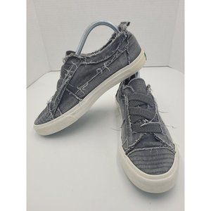 Blowfish Malibu Shoes Womens 10.5 Casual Sneakers Grey Fabric Closed Toe READ